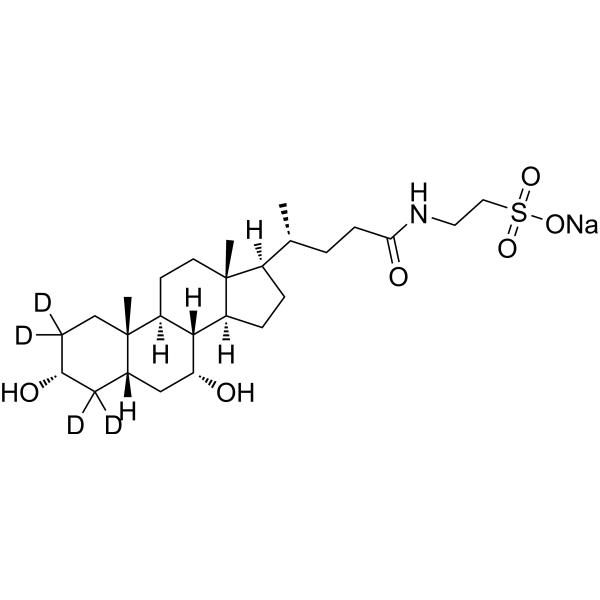 Taurochenodeoxycholic acid-d4 sodium (12-Deoxycholyltaurine-d4 (sodium)) 2410279-85-3
